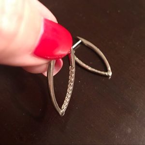 14kt White Gold w/ Diamonds Earrings NWOT